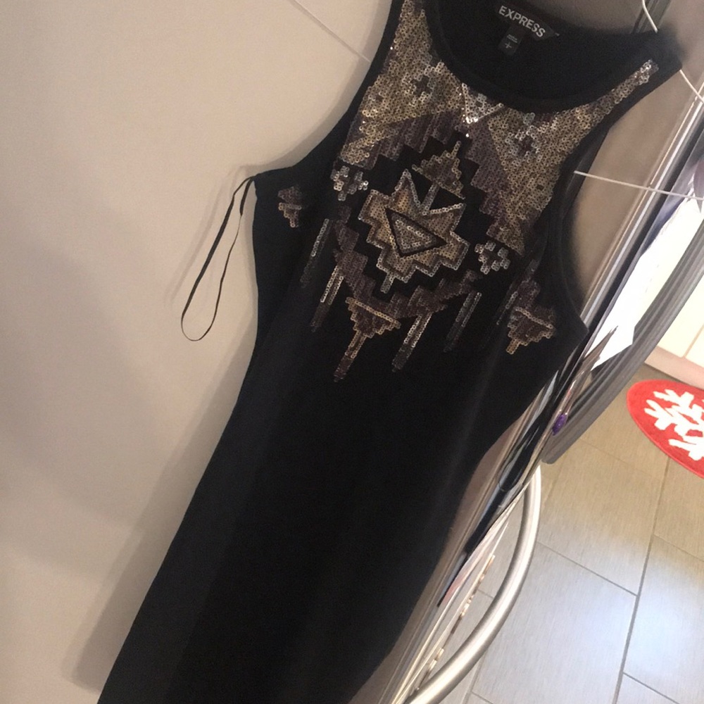Express racerback black dress